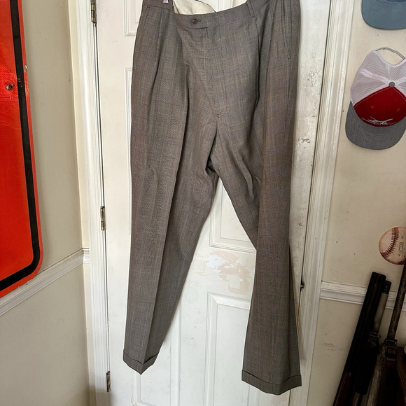 Gerald Austin Men's Plaid Suit Blazer 50L Pants 44L Matching Set - Picture 13 of 16